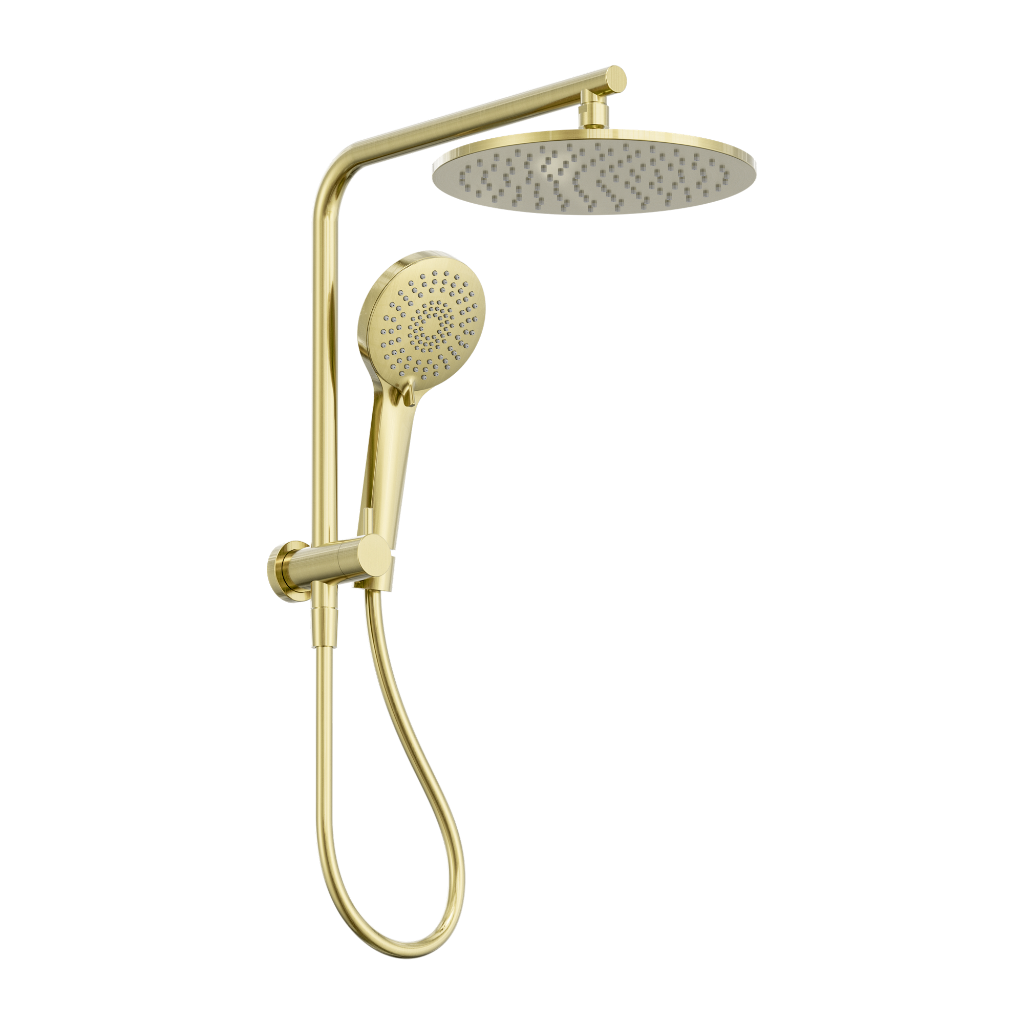 Nero Mecca 2 In 1 Twin Shower, Brushed Gold