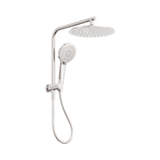 Nero Mecca 2 In 1 Twin Shower, Brushed Nickel