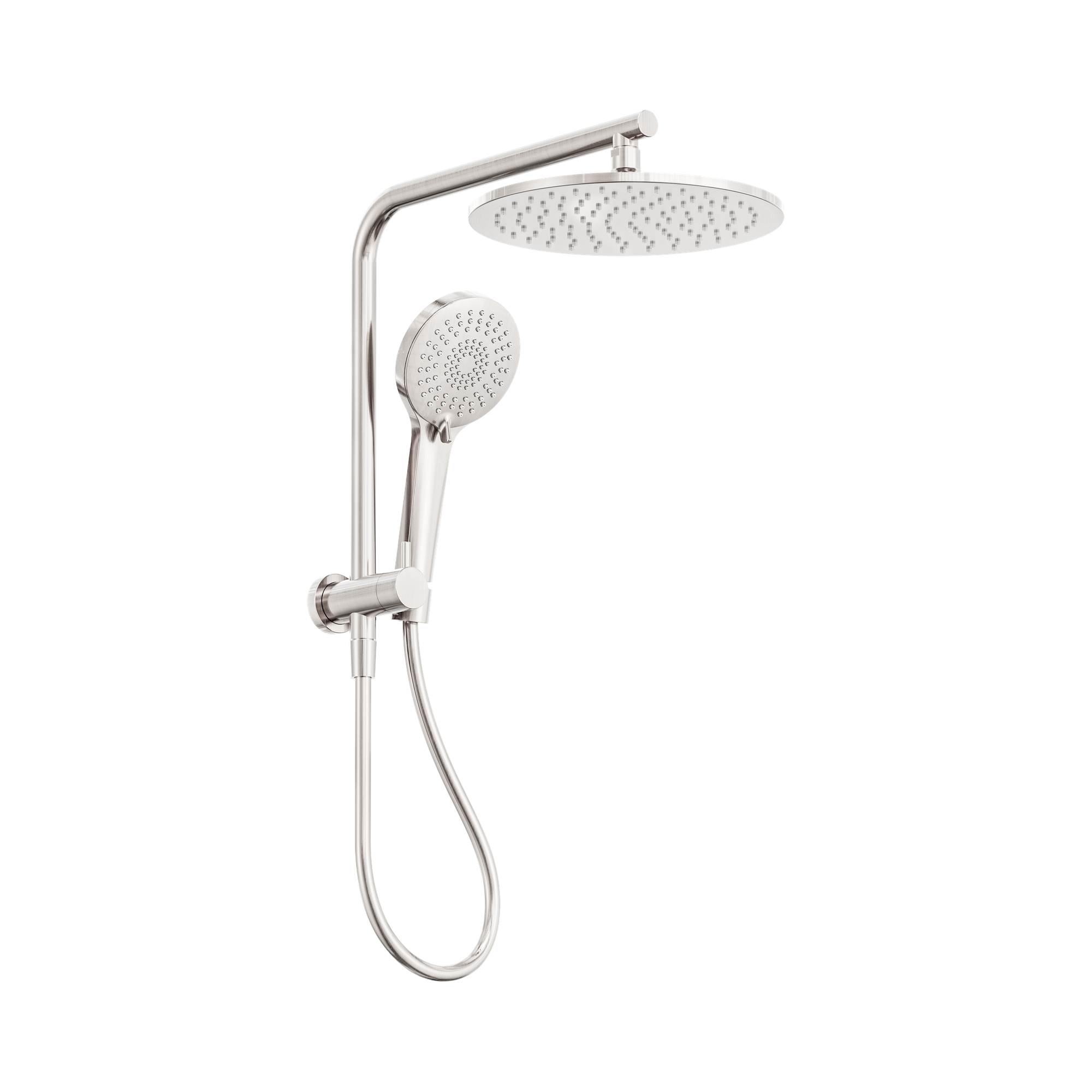 Nero Mecca 2 In 1 Twin Shower, Brushed Nickel