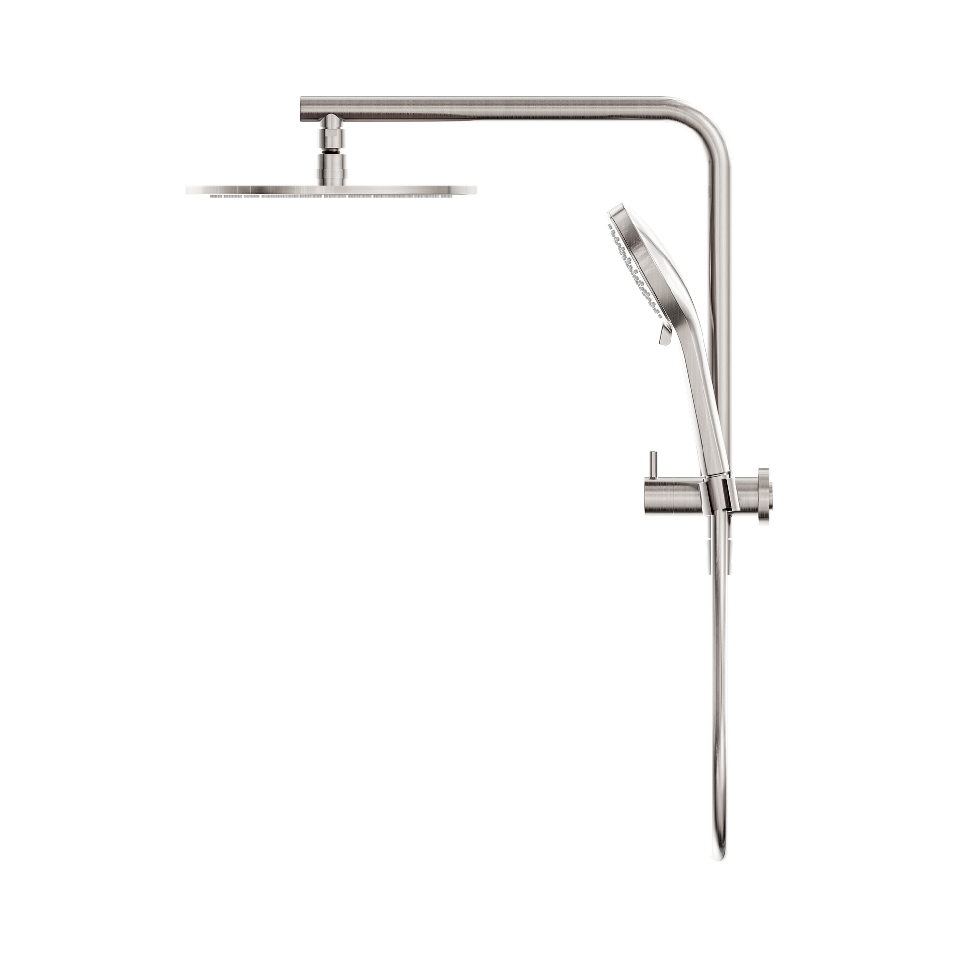 Nero Mecca 2 In 1 Twin Shower, Brushed Nickel