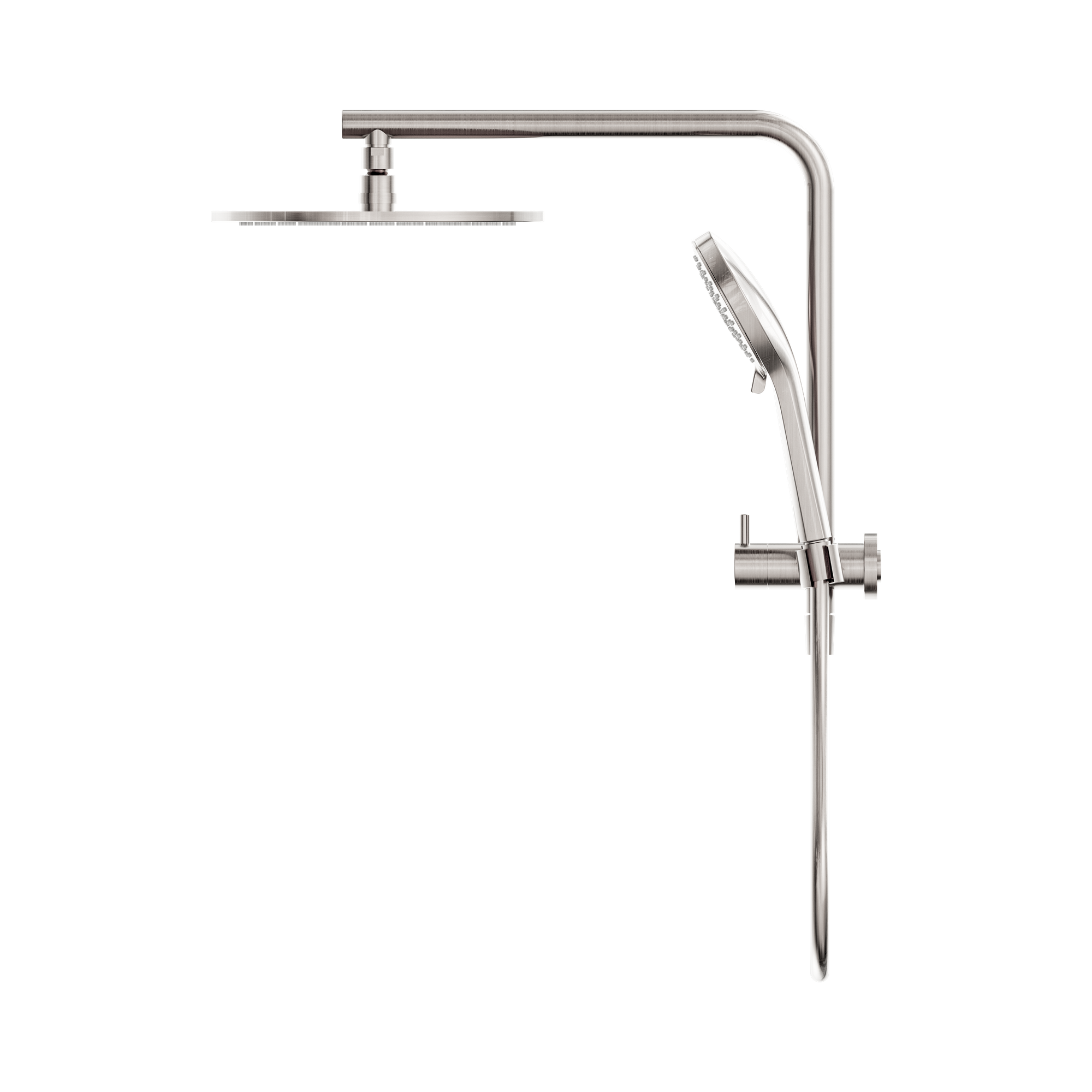 Nero Mecca 2 In 1 Twin Shower, Brushed Nickel