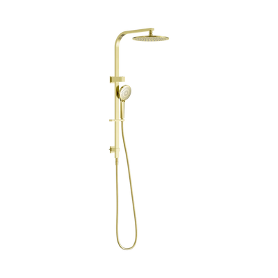 Nero Bianca Twin Shower, Brushed Gold