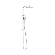 Nero Bianca Twin Shower, Brushed Nickel