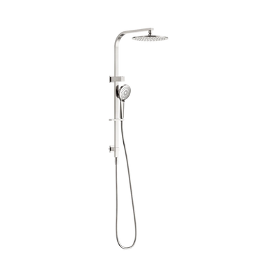Nero Bianca Twin Shower, Brushed Nickel