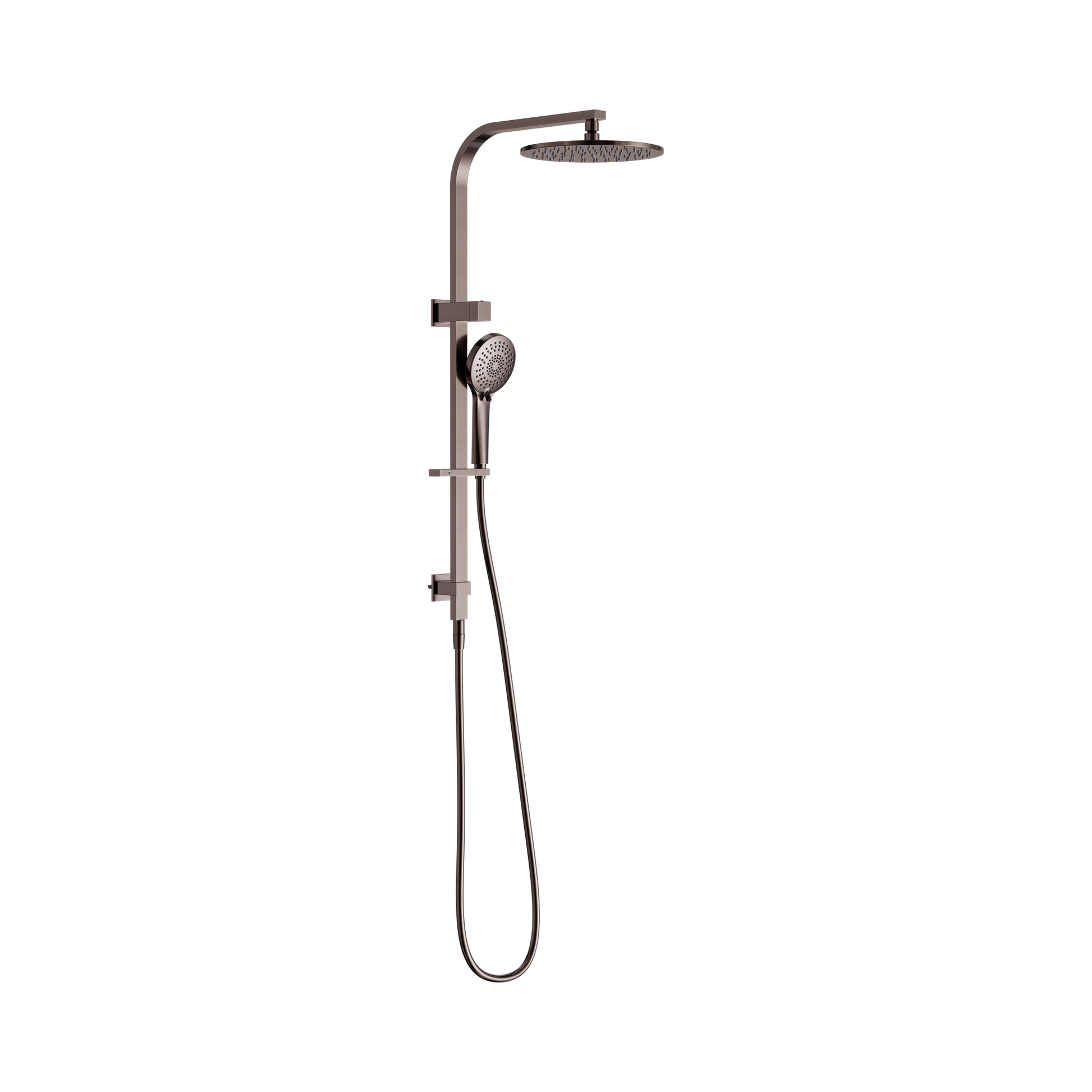 Nero Bianca Twin Shower, Brushed Bronze