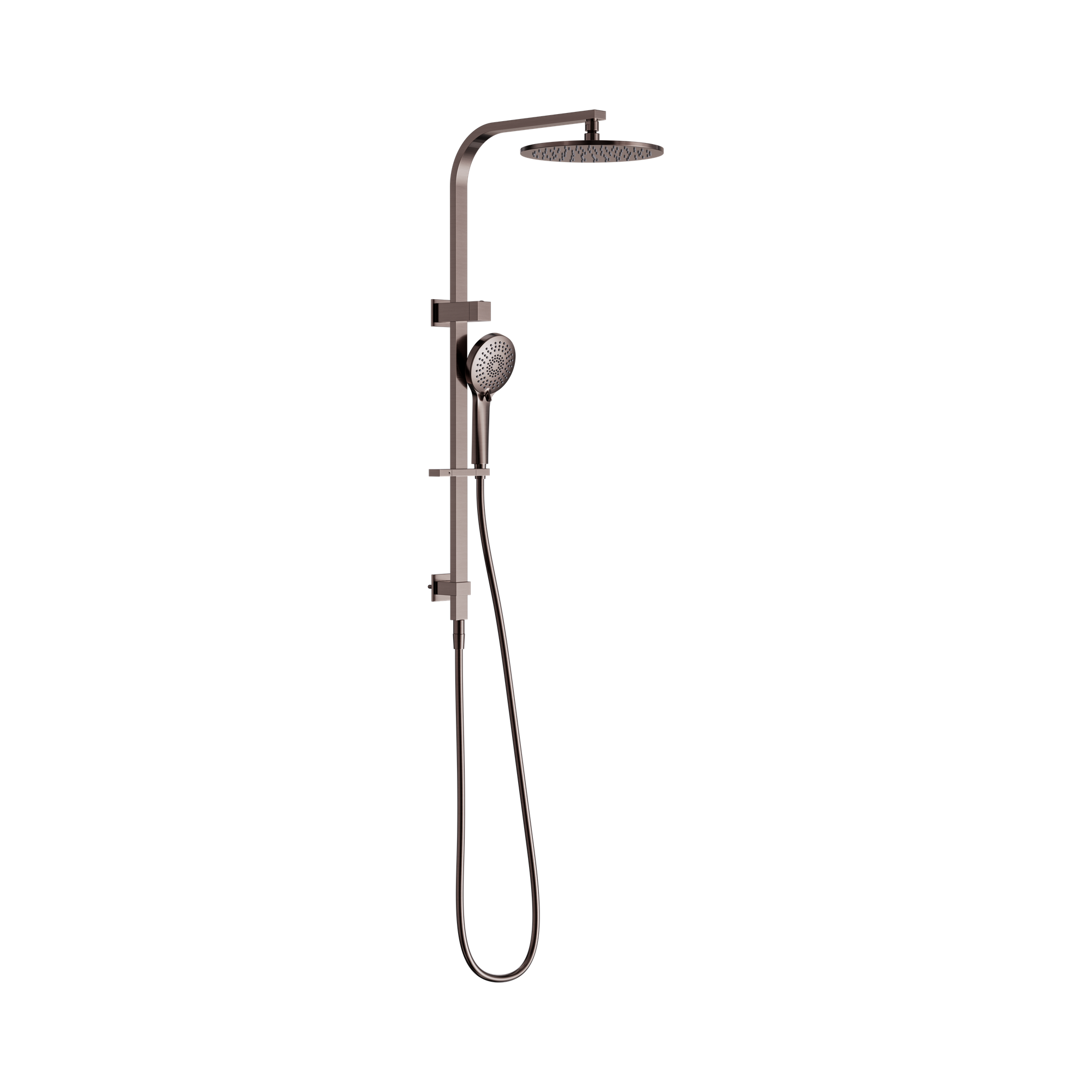 Nero Bianca Twin Shower, Brushed Bronze