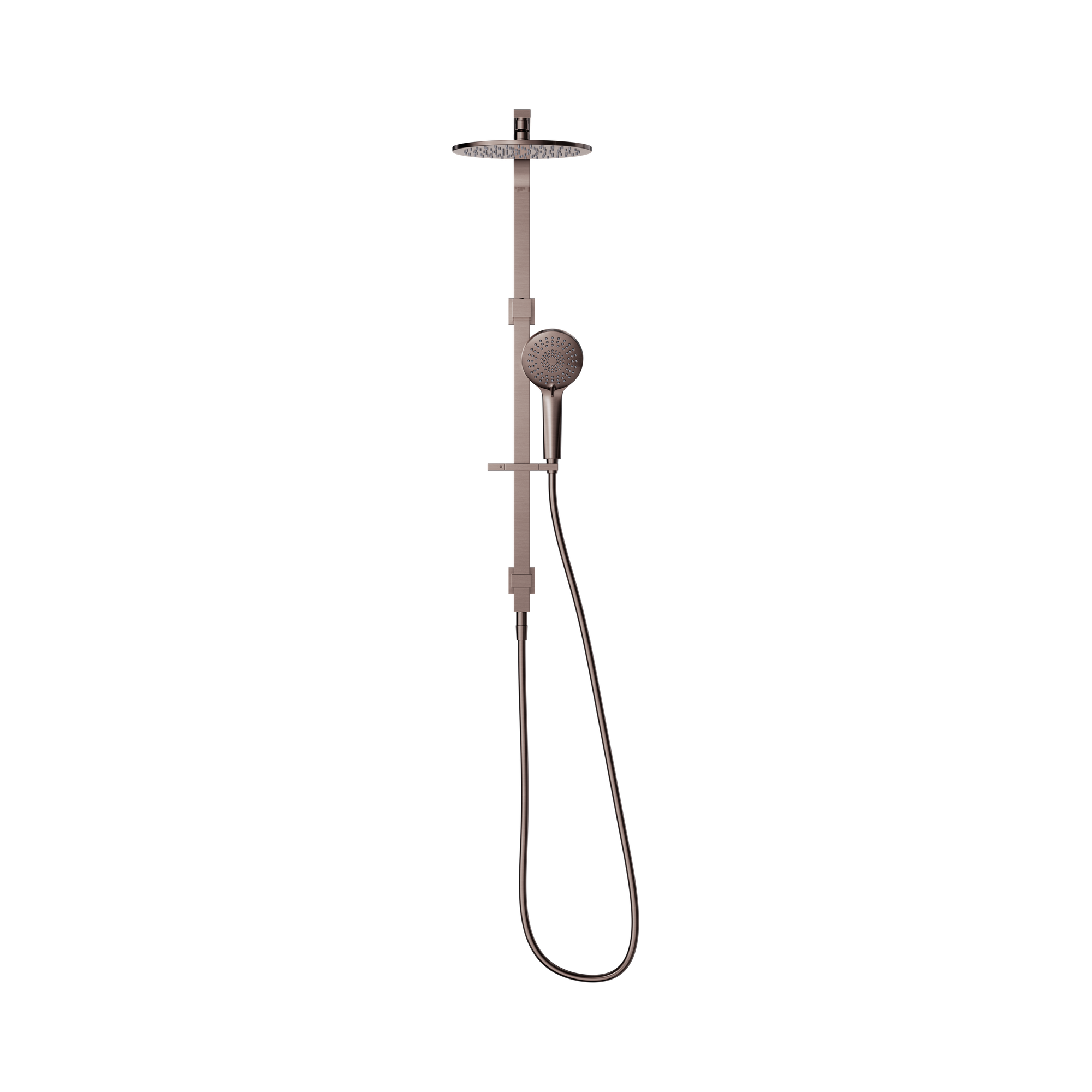 Nero Bianca Twin Shower, Brushed Bronze