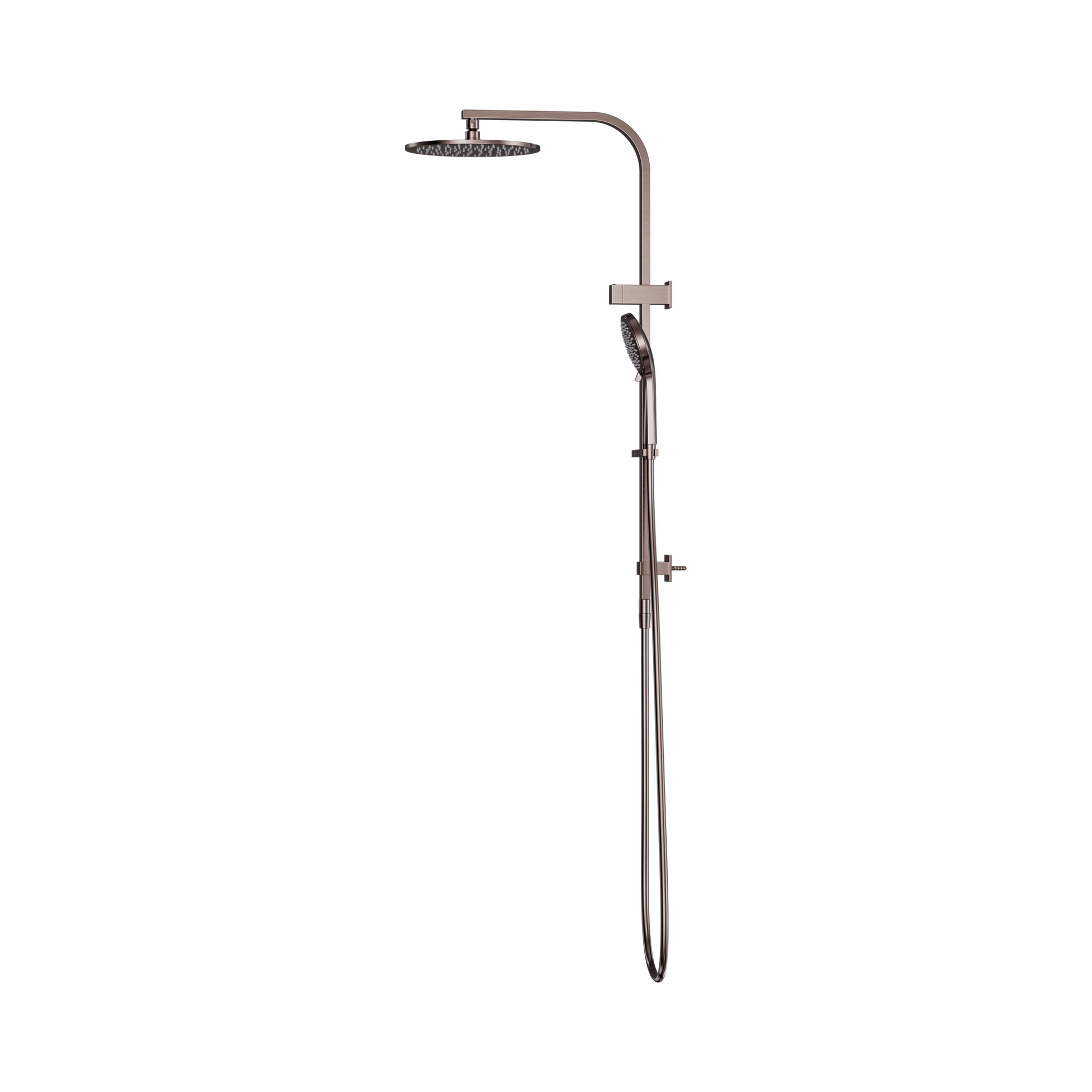 Nero Bianca Twin Shower, Brushed Bronze
