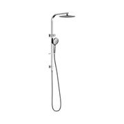Nero Bianca Twin Shower, Chrome