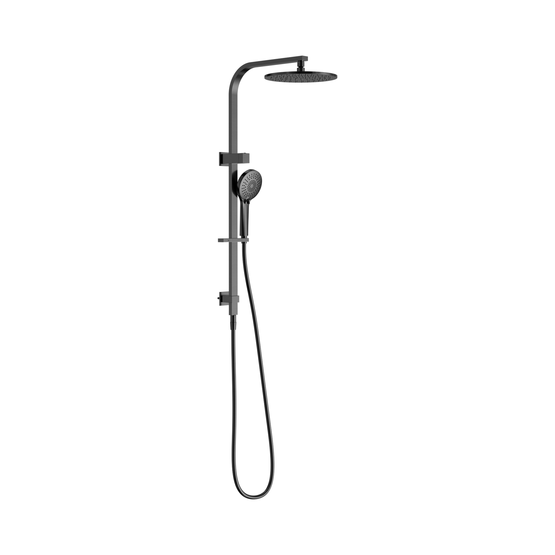 Nero Bianca Twin Shower, Gun Metal