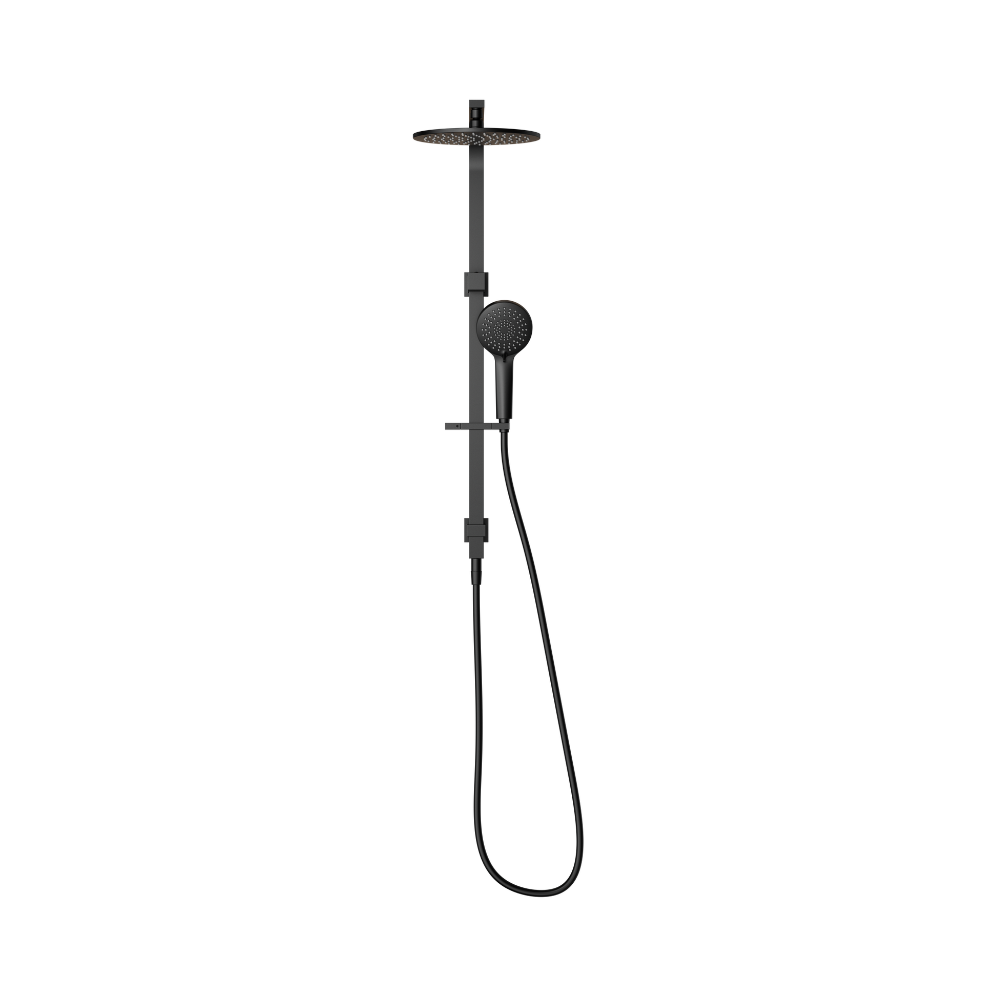 Nero Bianca Twin Shower, Matte Black