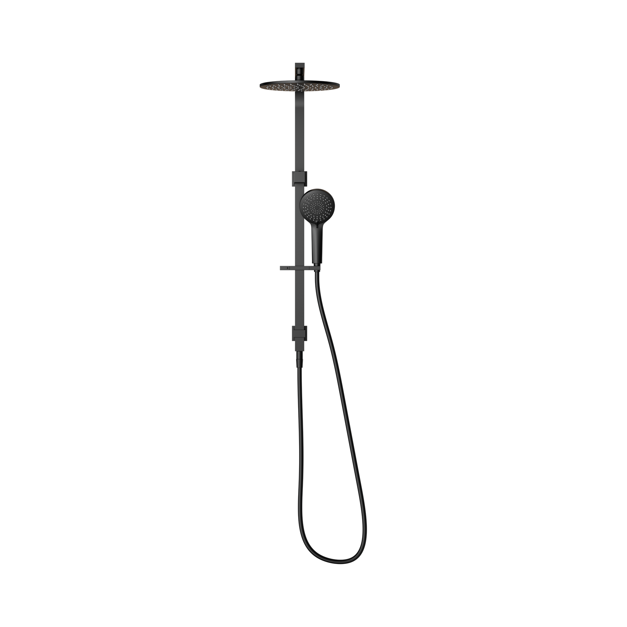 Nero Bianca Twin Shower, Matte Black