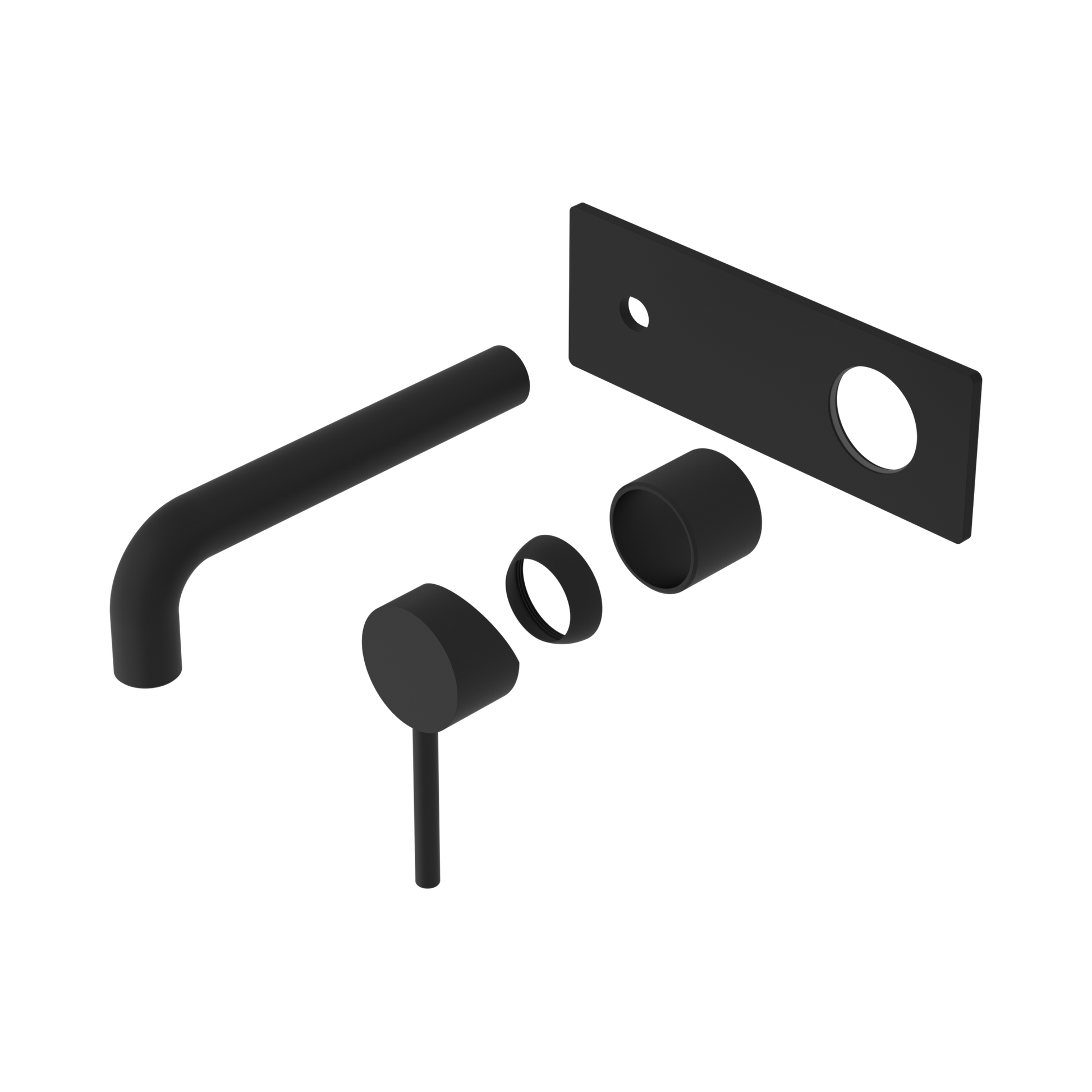 Nero Dolce Wall Mixer Set Trim Kits Only, Matte Black