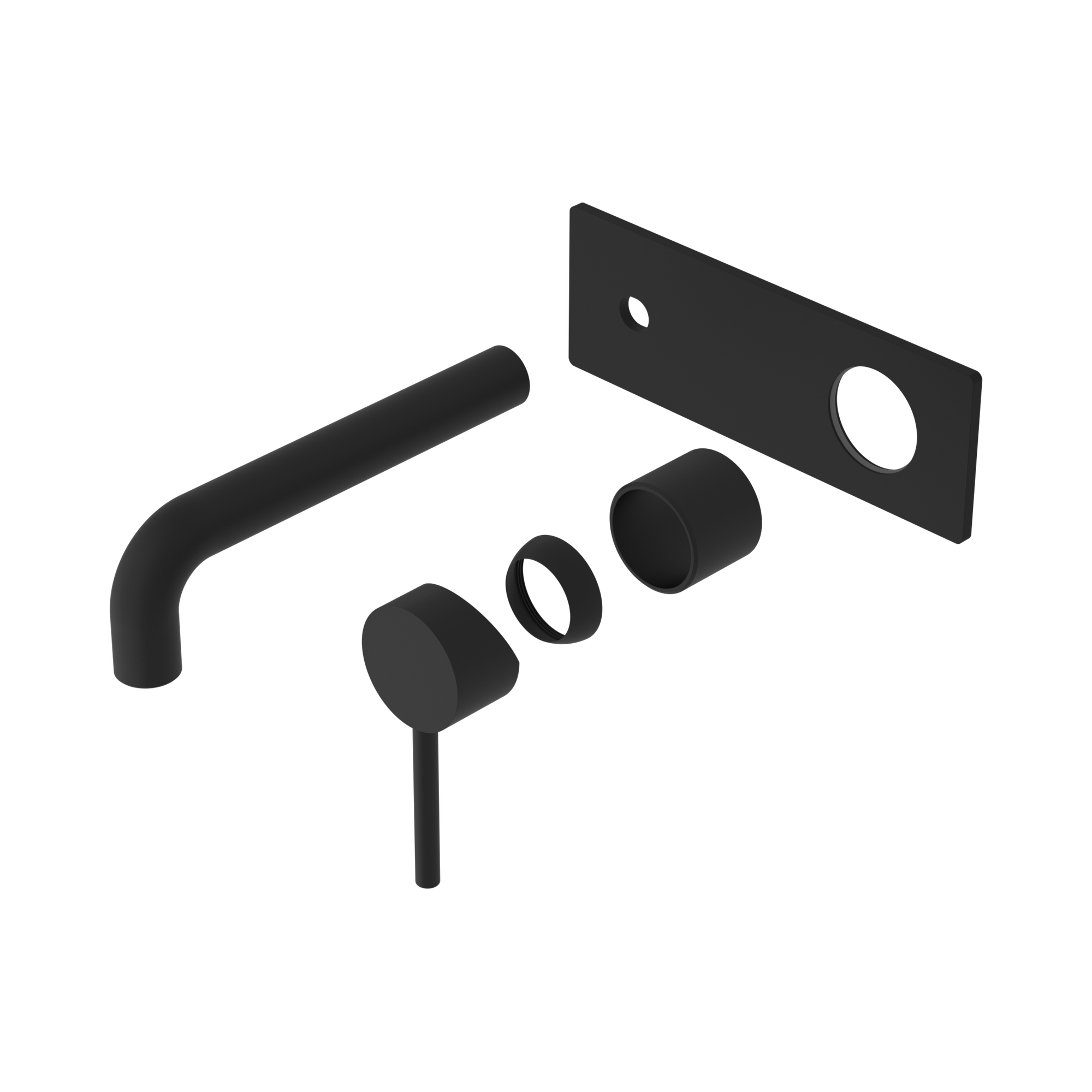 Nero Dolce Wall Mixer Set Trim Kits Only, Matte Black