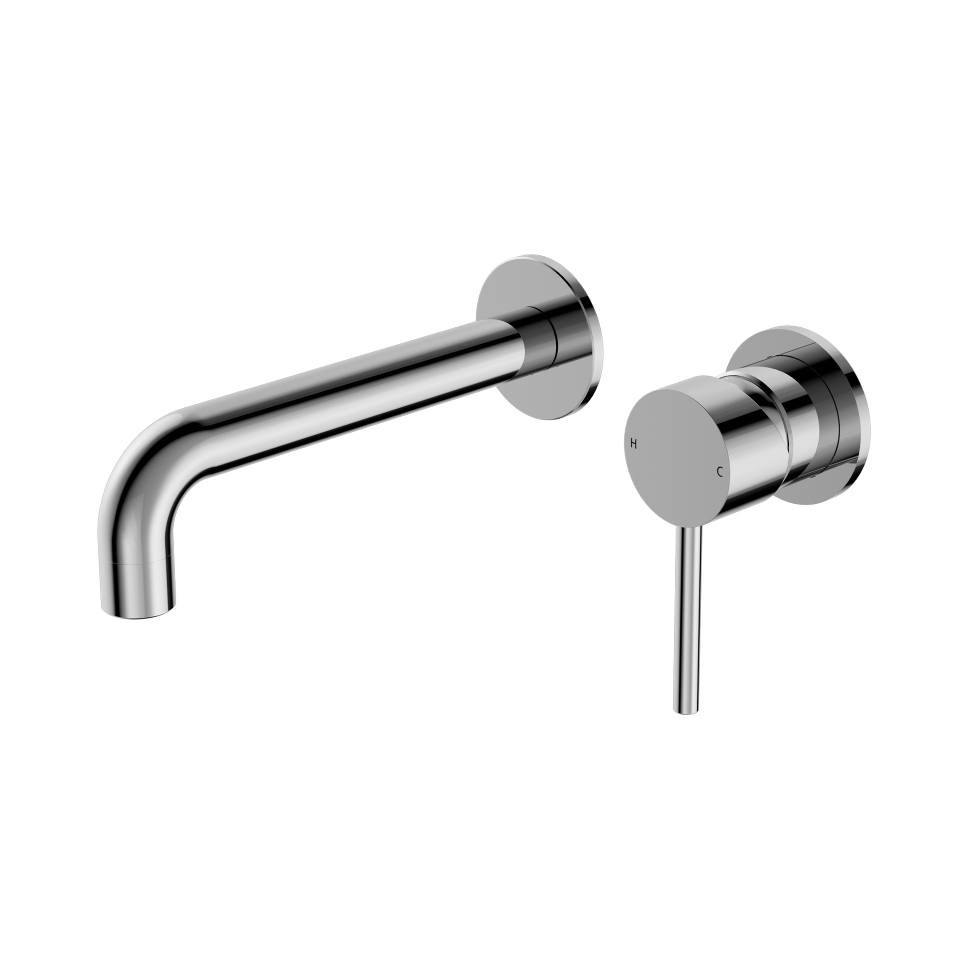 Nero Dolce Wall Mixer Set Separate Back Plate, Chrome