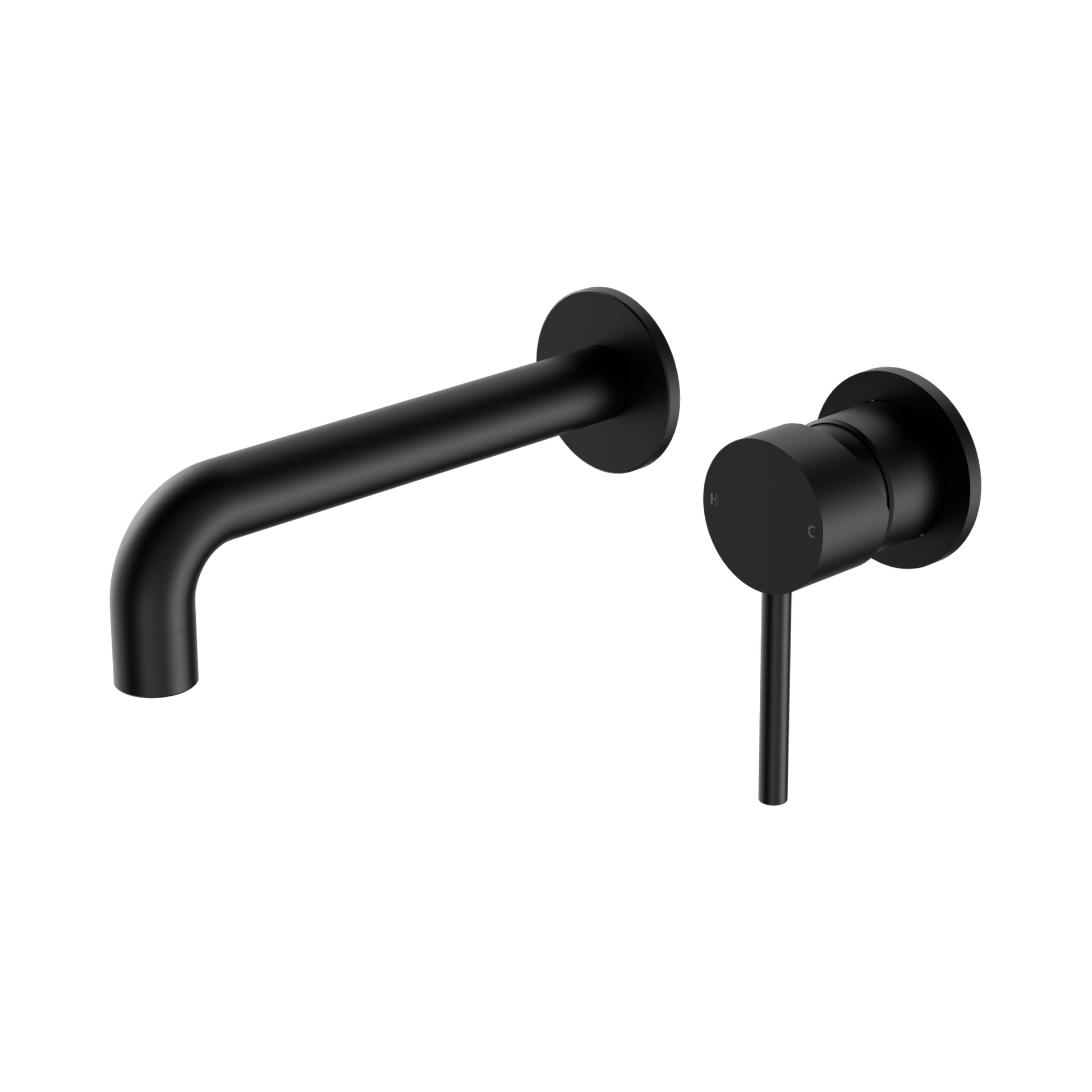 Nero Dolce Wall Mixer Set Separate Back Plate, Matte Black