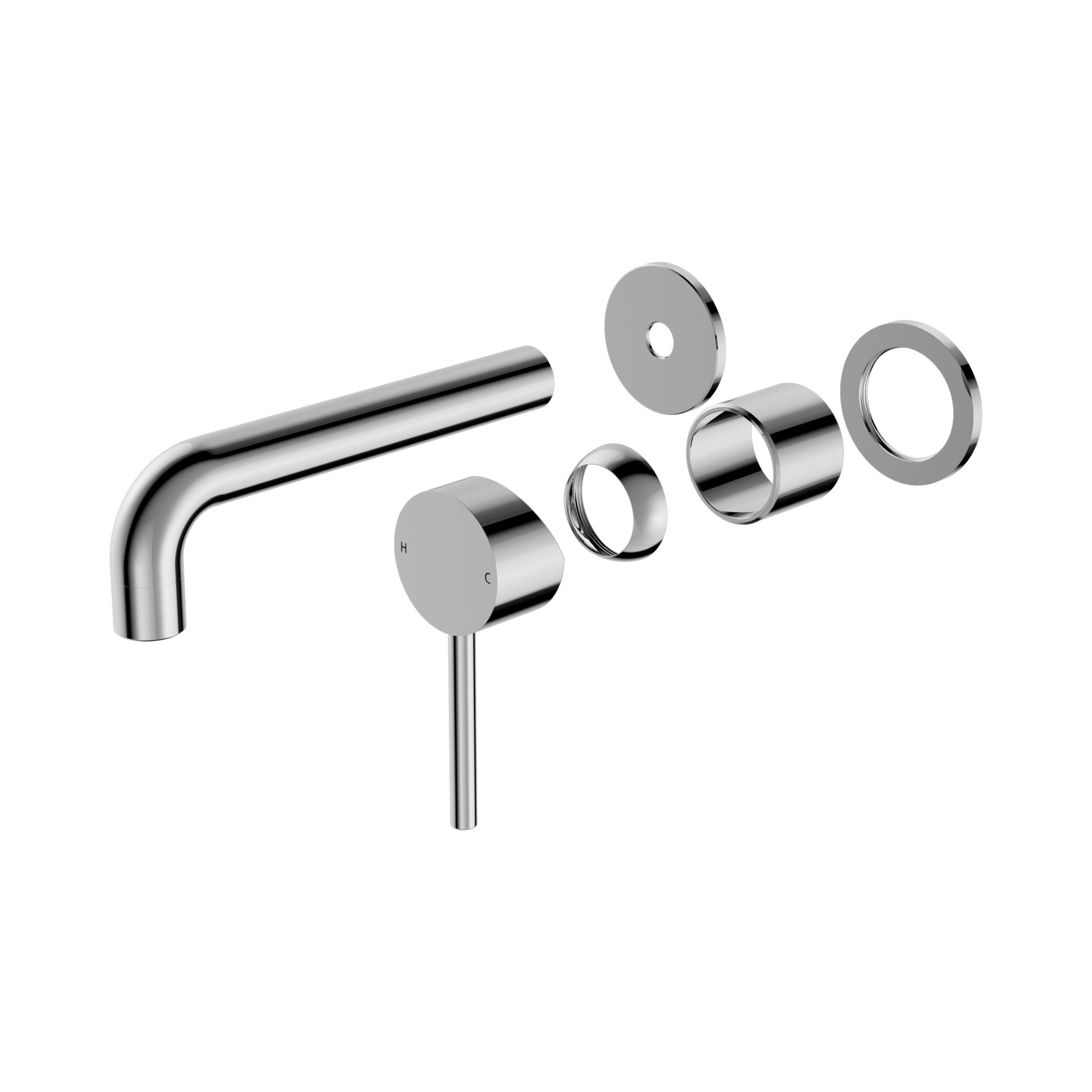Nero Dolce Wall Mixer Set Separate Back Plate Trim Kits Only, Chrome