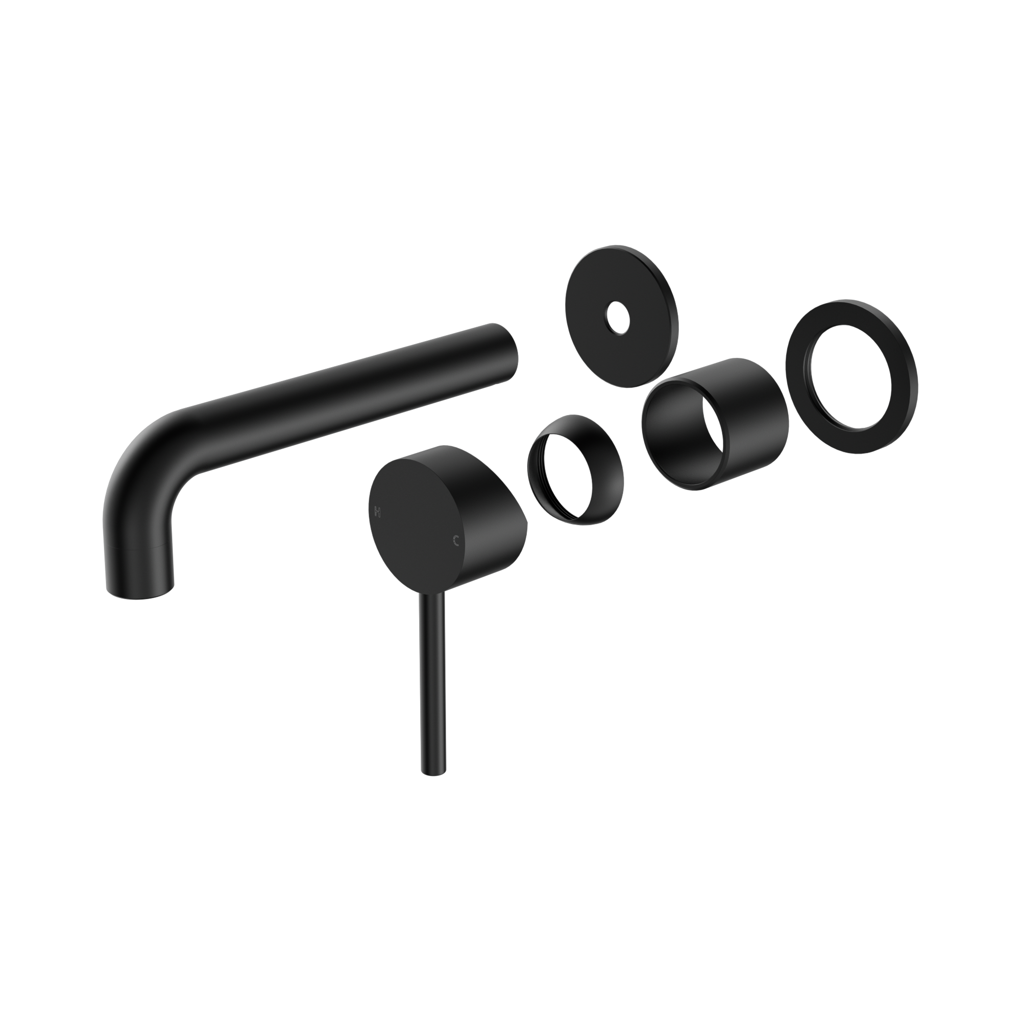 Nero Dolce Wall Mixer Set Separate Back Plate Trim Kits Only, Matte Black