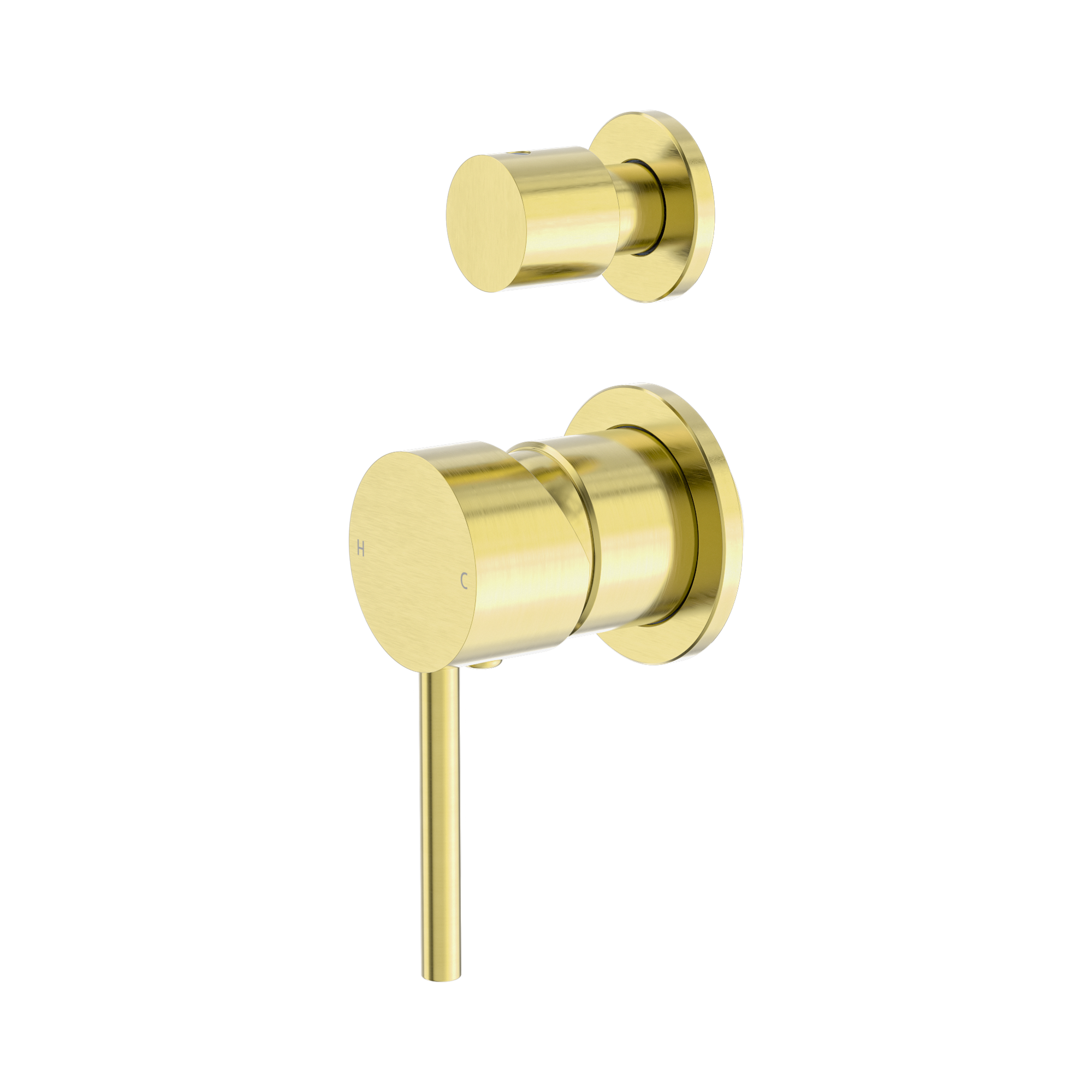 Nero Dolce Diverter Mixer Separate Back Plate, Brushed Gold