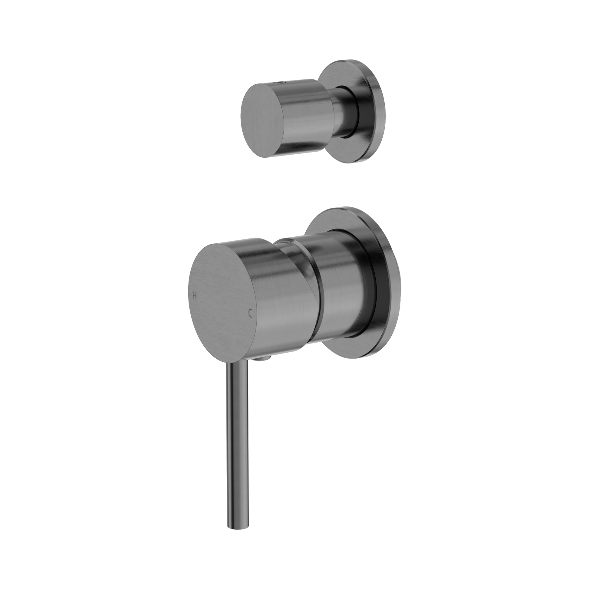 Nero Dolce Diverter Mixer Separate Back Plate, Gun Metal