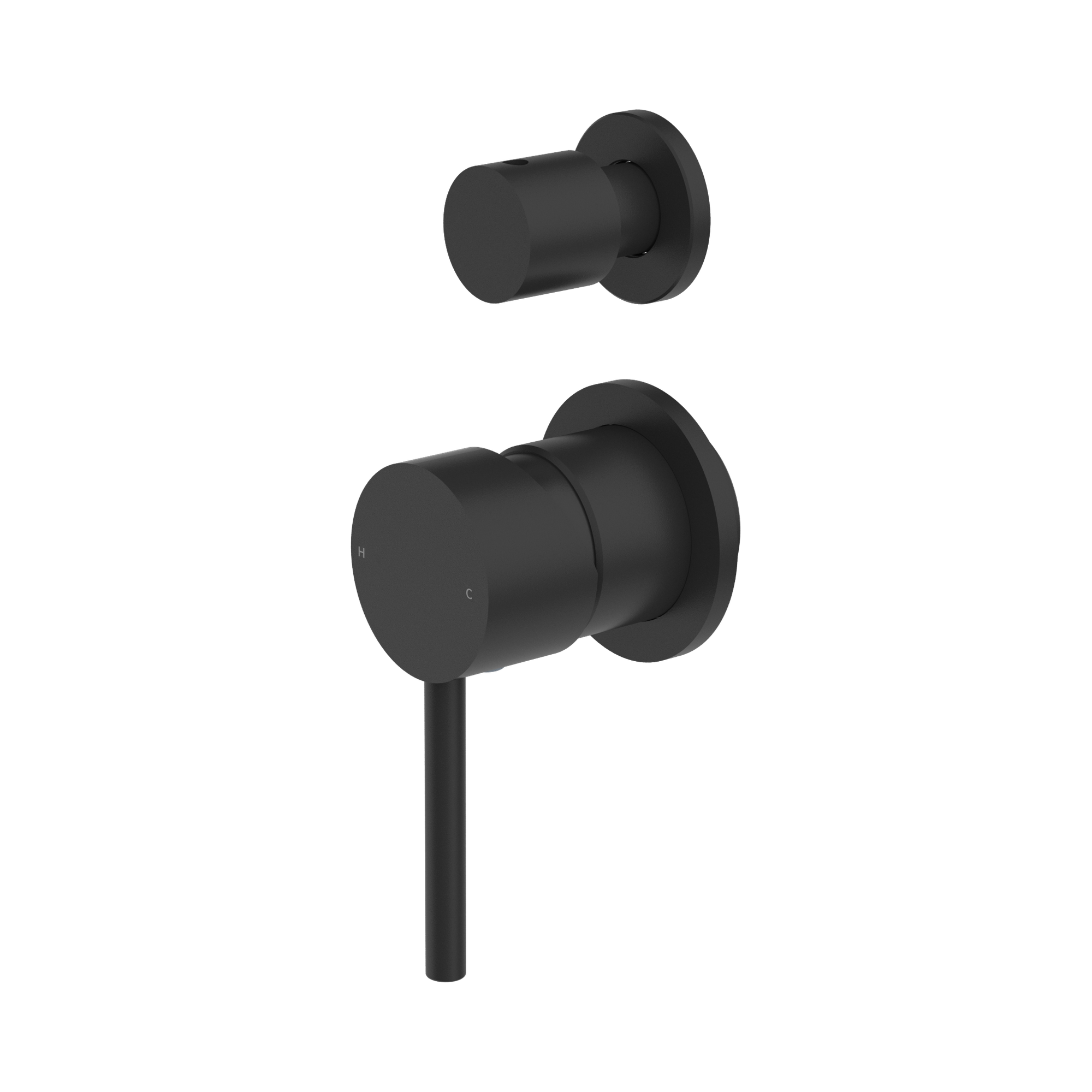 Nero Dolce Diverter Mixer Separate Back Plate, Matte Black