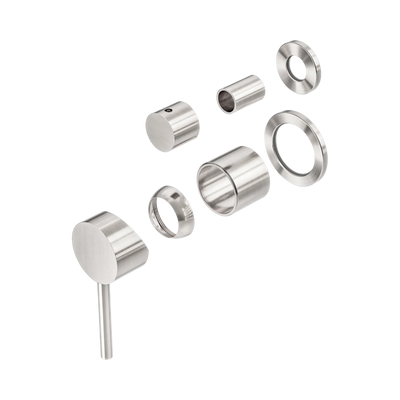 Nero Dolce Shower Mixer With Diverter Separate Back Plate Trim Kits Only, Brushed Nickel