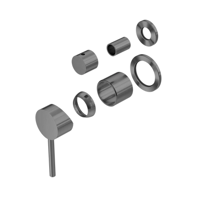 Nero Dolce Shower Mixer With Diverter Separate Back Plate Trim Kits Only, Gun Metal