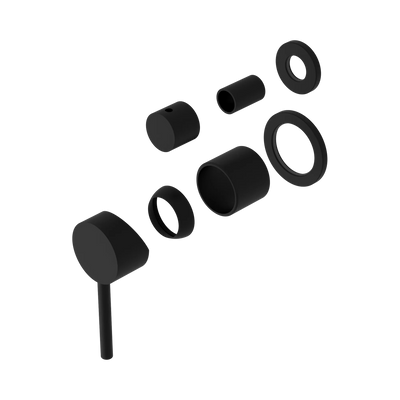 Nero Dolce Shower Mixer With Diverter Separate Back Plate Trim Kits Only, Matte Black