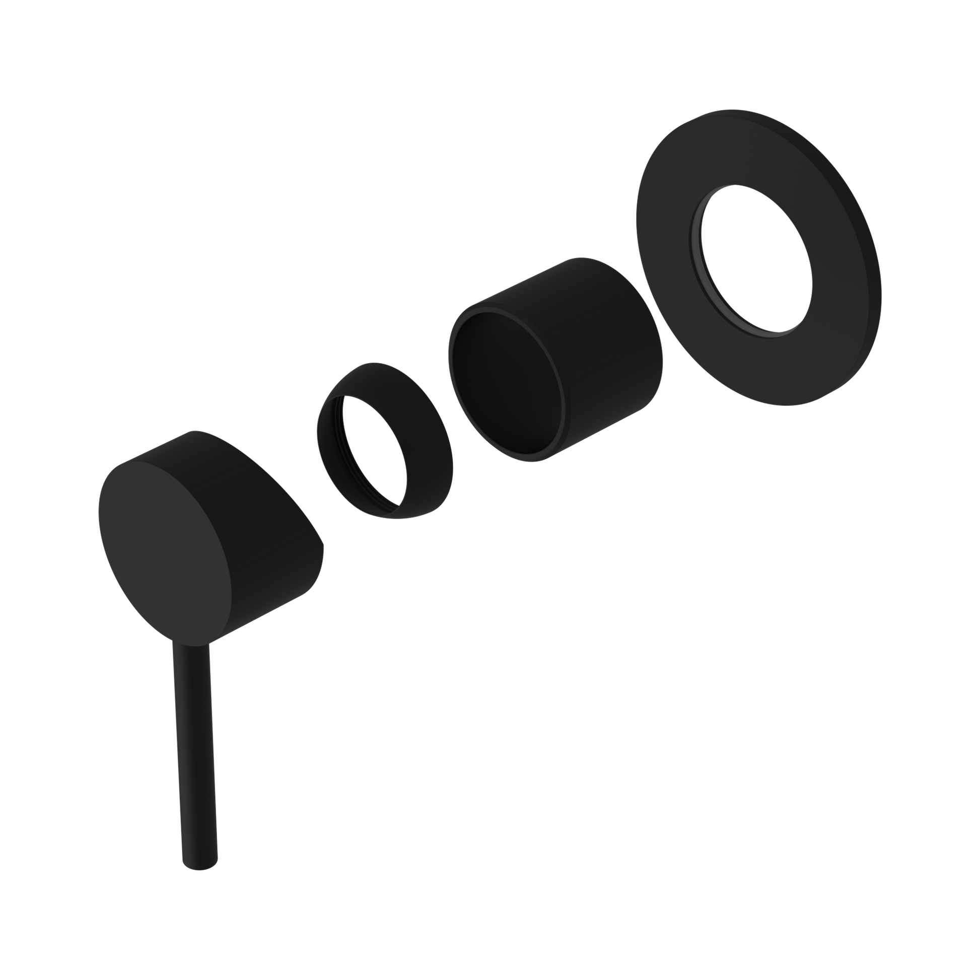 Nero Dolce Wall/Shower Mixer Trim Kits Only, Matte Black