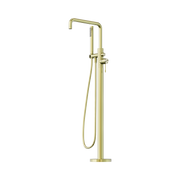 Nero Opal Freestanding Bath Mixer With Hand Shower, Brushed Gold
