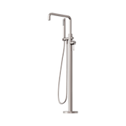Nero Opal Freestanding Bath Mixer With Hand Shower, Brushed Nickel