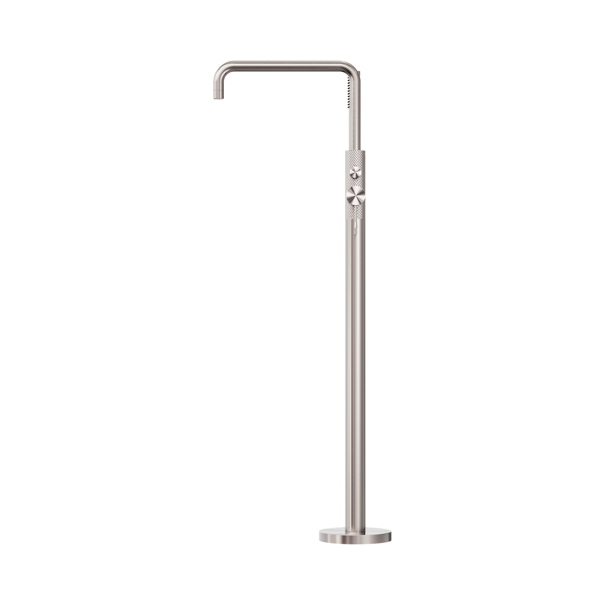 Nero Opal Freestanding Bath Mixer With Hand Shower, Brushed Nickel