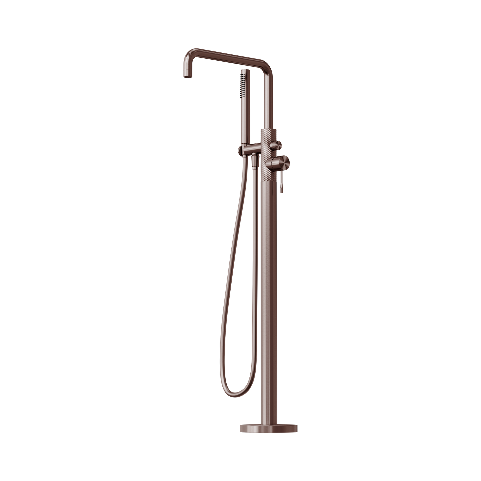 Nero Opal Freestanding Bath Mixer With Hand Shower, Brushed Bronze