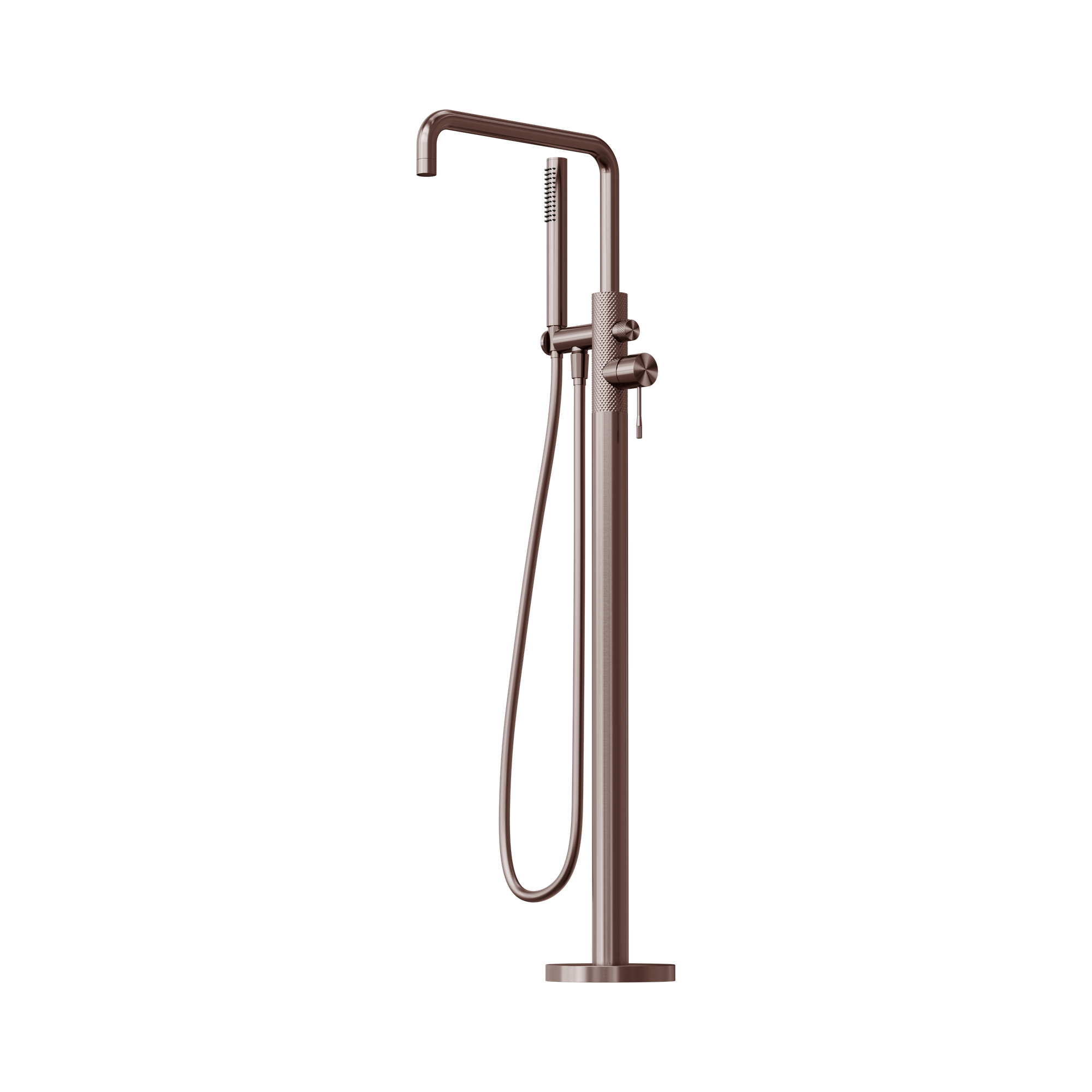 Nero Opal Freestanding Bath Mixer With Hand Shower, Brushed Bronze