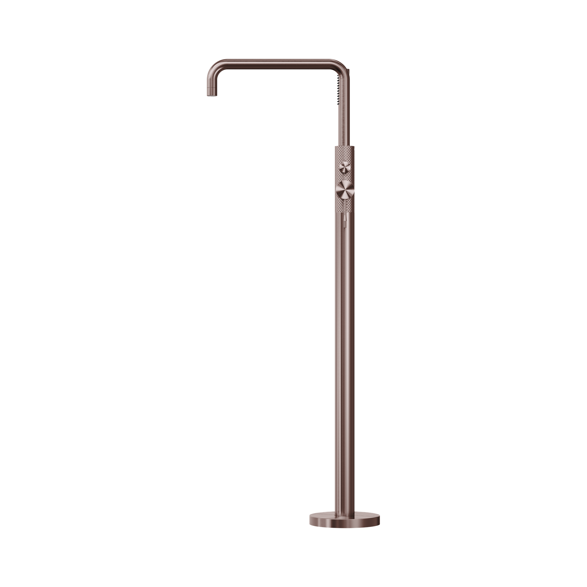 Nero Opal Freestanding Bath Mixer With Hand Shower, Brushed Bronze