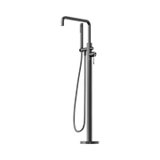 Nero Opal Freestanding Bath Mixer With Hand Shower, Graphite