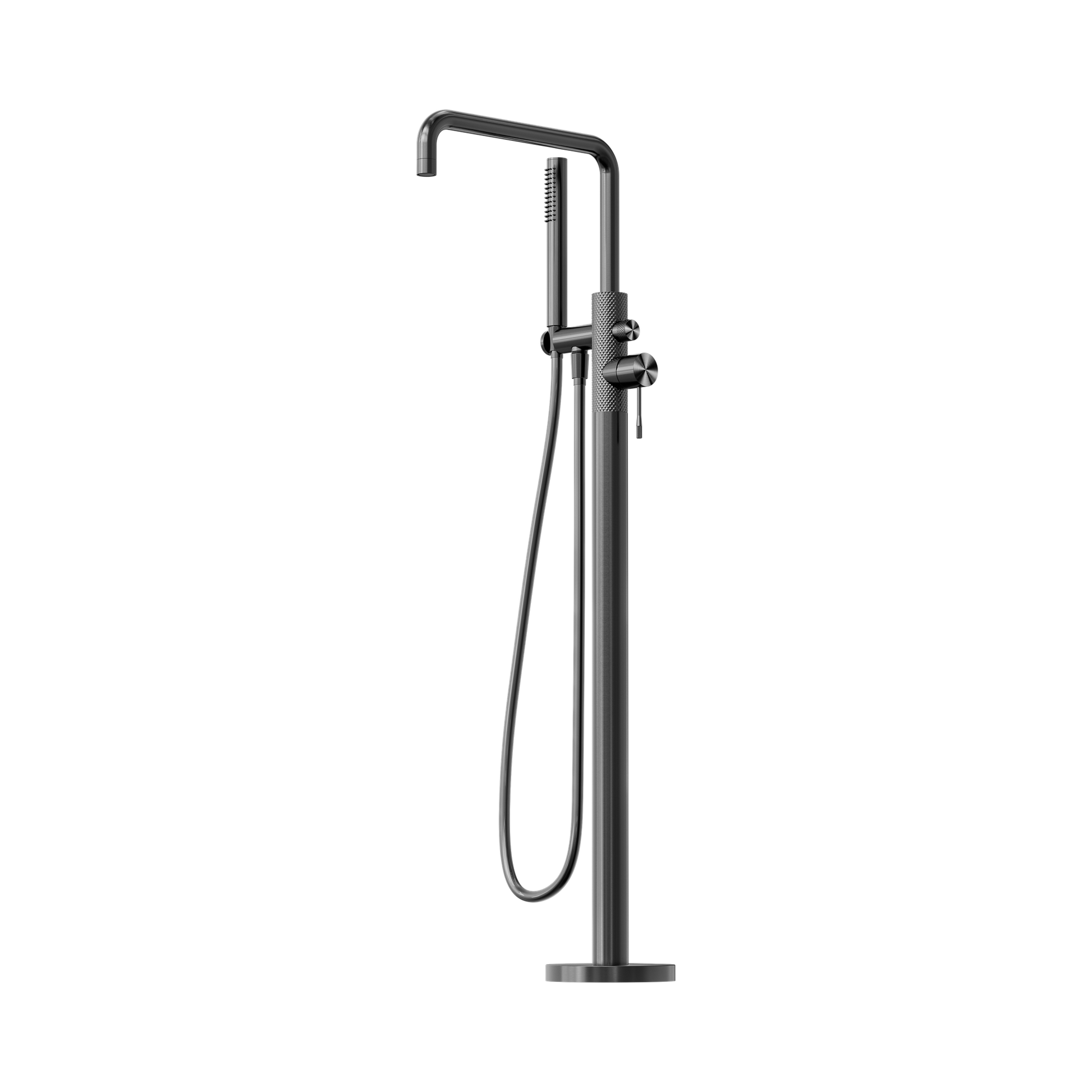 Nero Opal Freestanding Bath Mixer With Hand Shower, Graphite