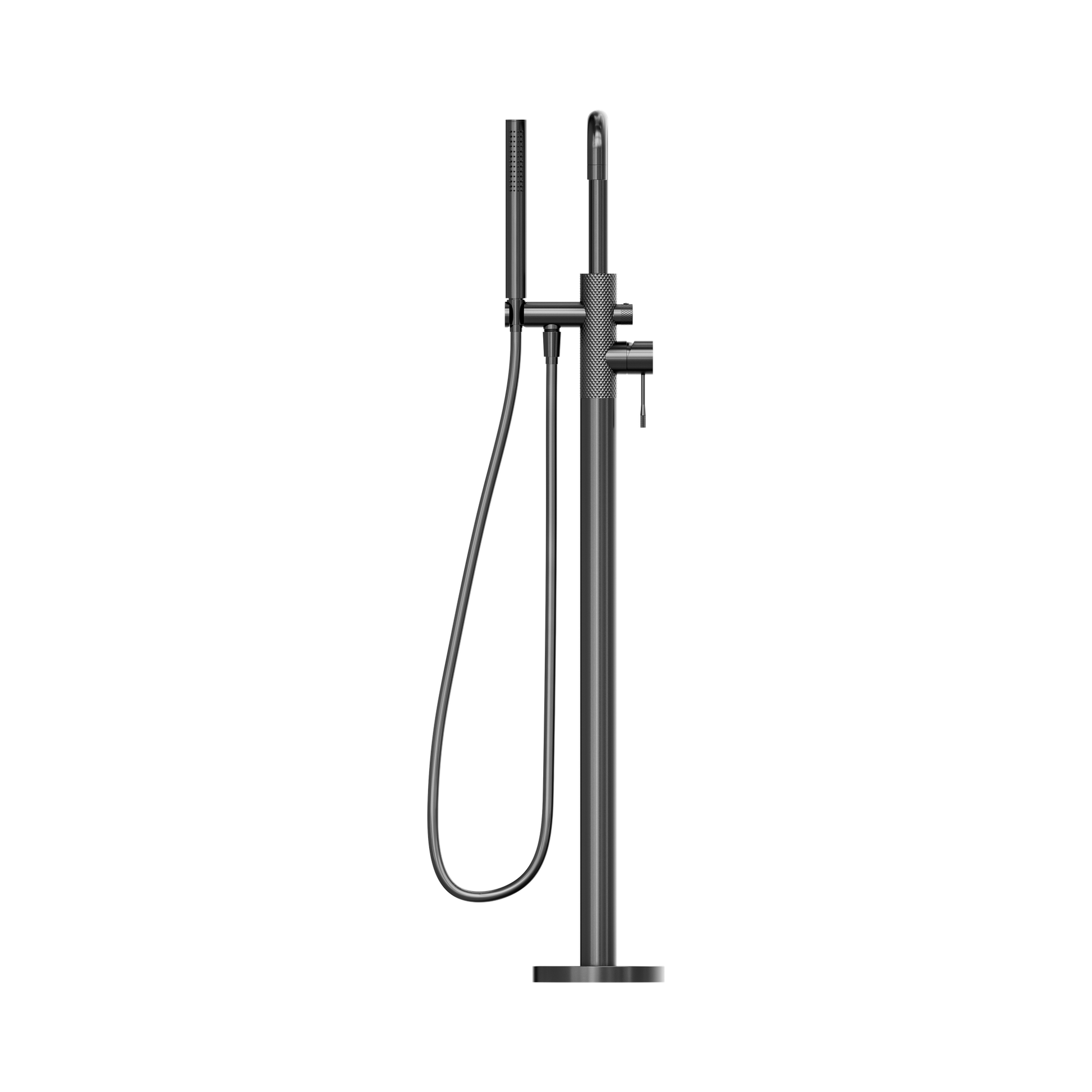 Nero Opal Freestanding Bath Mixer With Hand Shower, Graphite