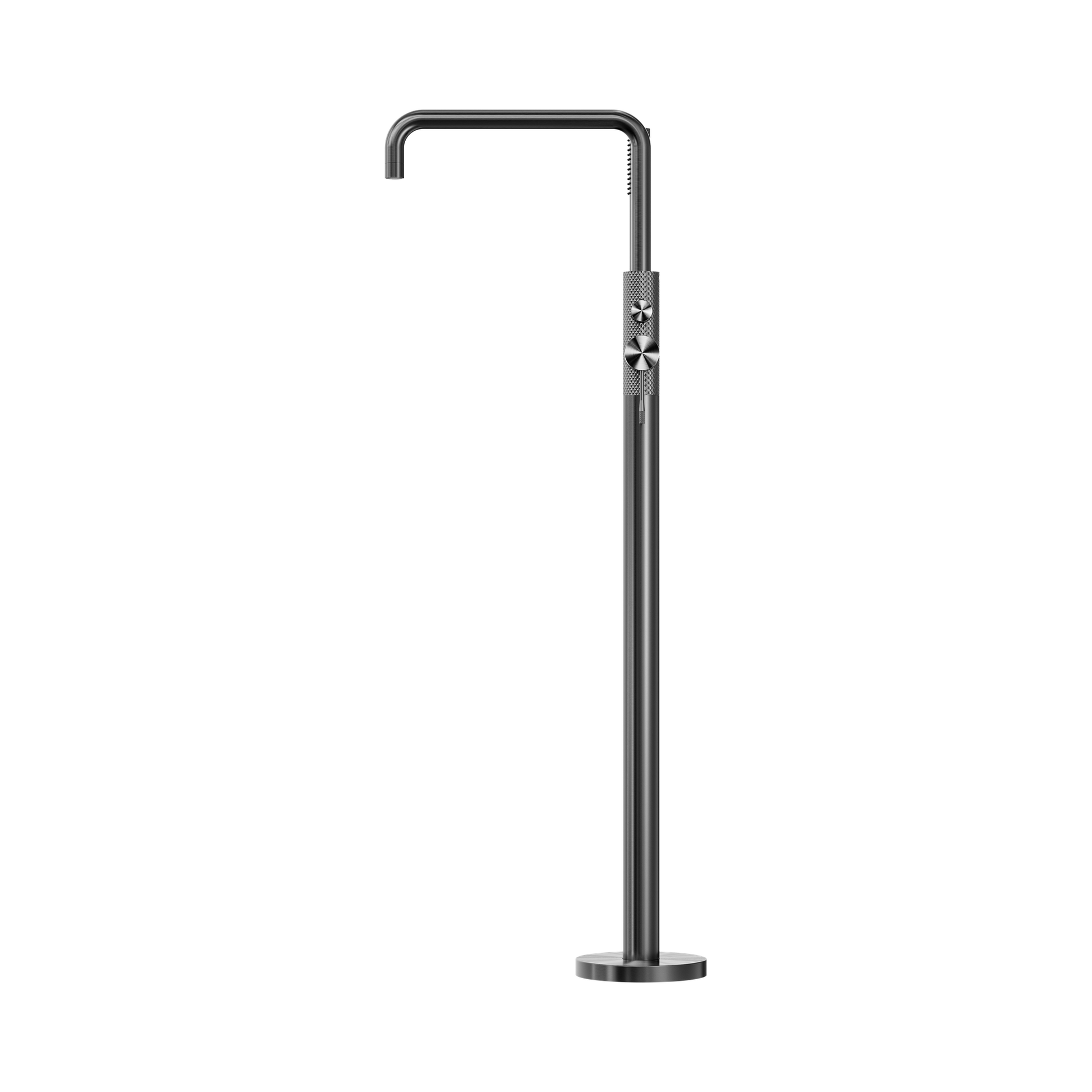 Nero Opal Freestanding Bath Mixer With Hand Shower, Graphite