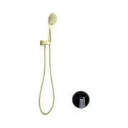 Nero Opal Shower On Bracket With Air Shower, Brushed Gold