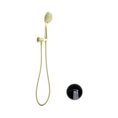 Nero Opal Shower On Bracket With Air Shower, Brushed Gold