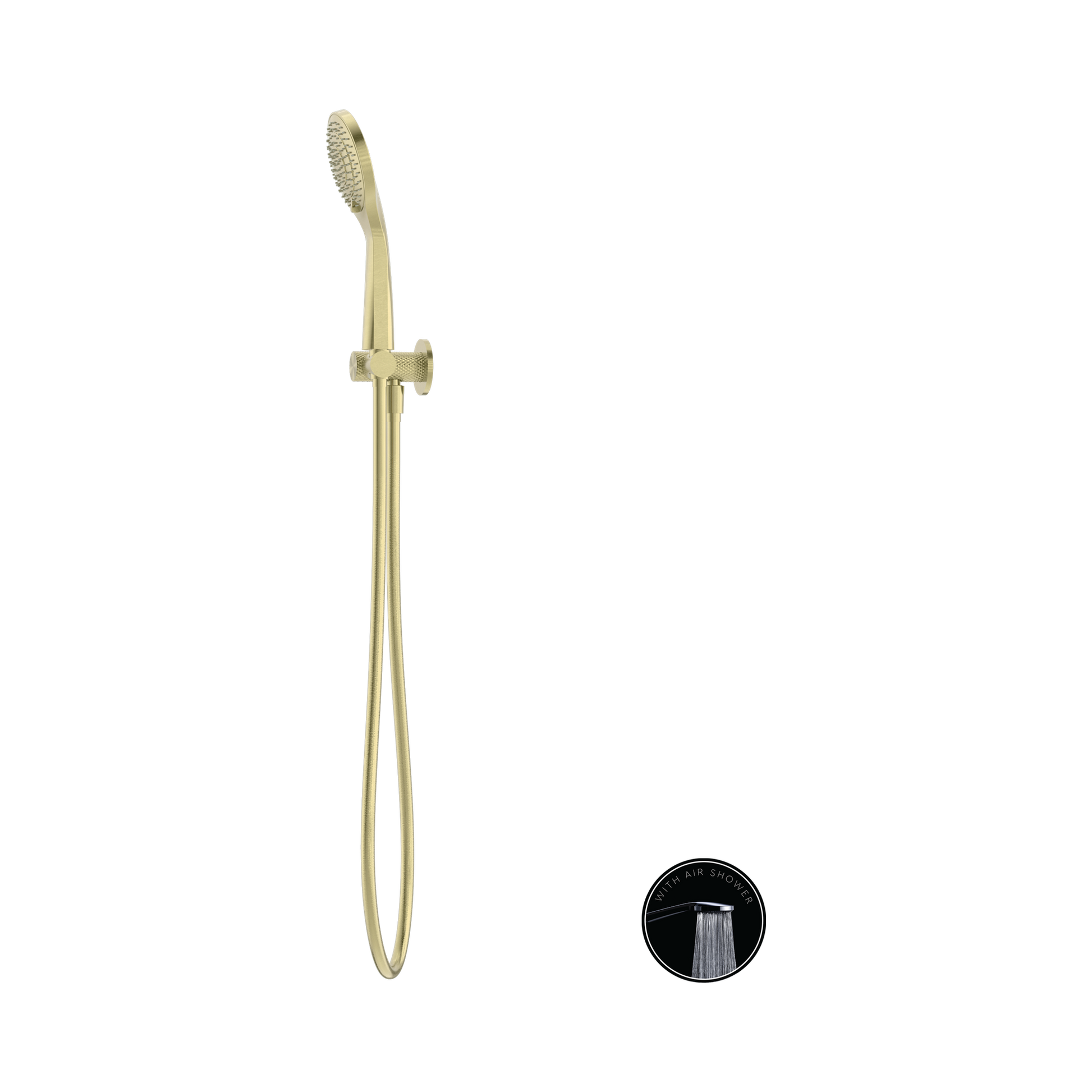 Nero Opal Shower On Bracket With Air Shower, Brushed Gold