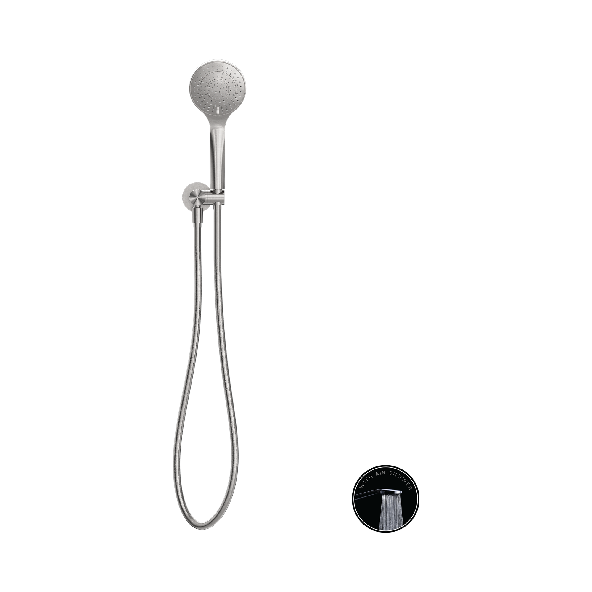 Nero Opal Shower On Bracket With Air Shower, Brushed Nickel