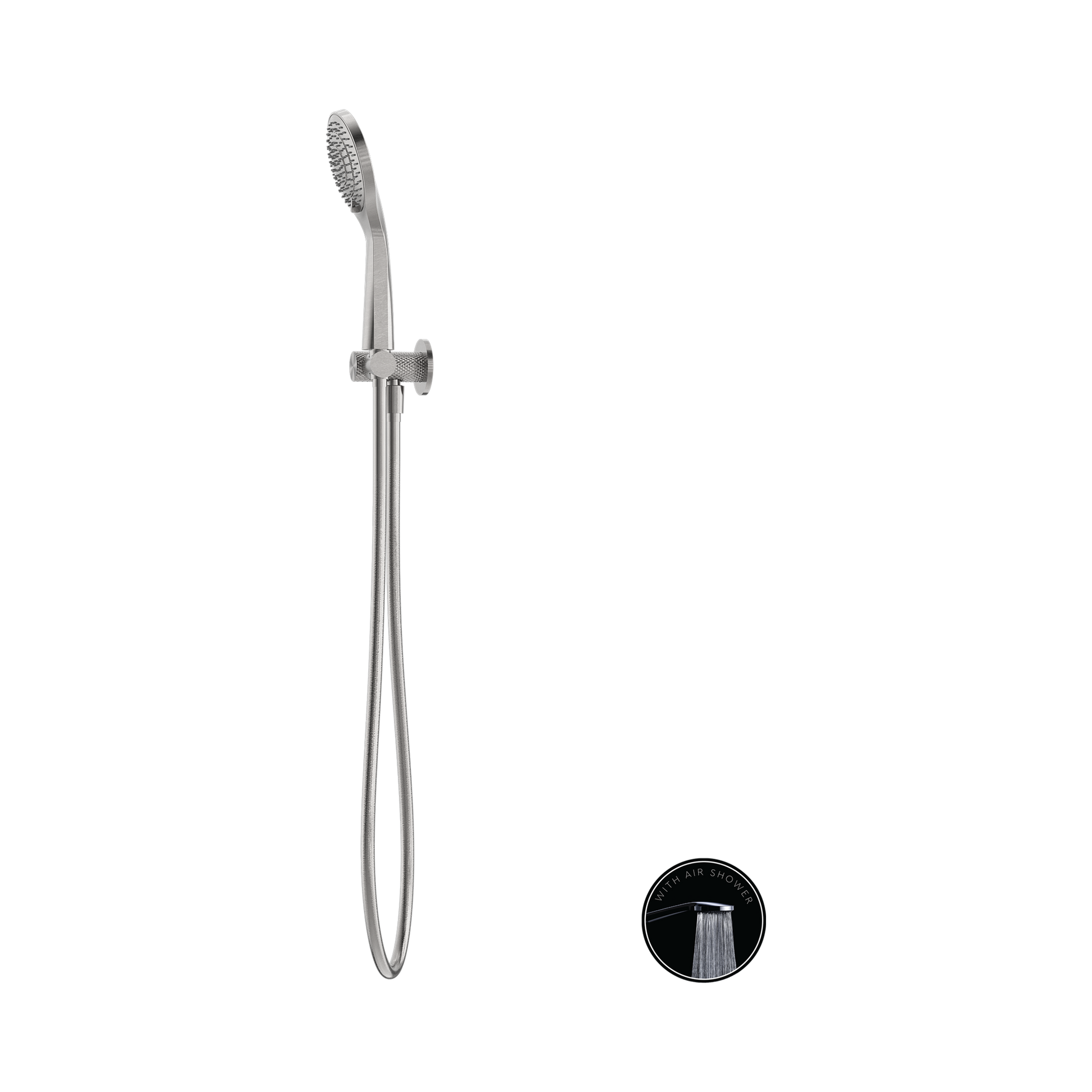 Nero Opal Shower On Bracket With Air Shower, Brushed Nickel