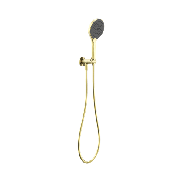 Nero Opal Shower On Bracket With Air Shower II, Brushed Gold