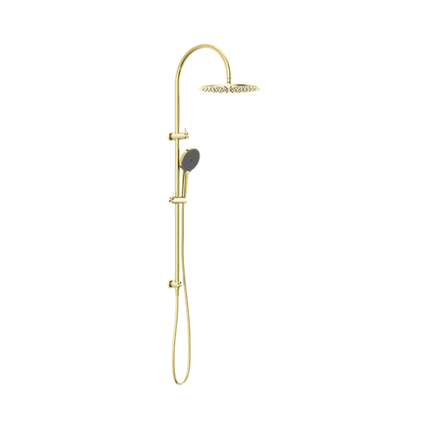 Nero Opal Twin Shower With Air Shower II, Brushed Gold