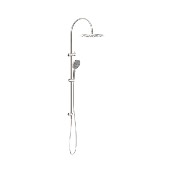 Nero Opal Twin Shower With Air Shower II, Brushed Nickel