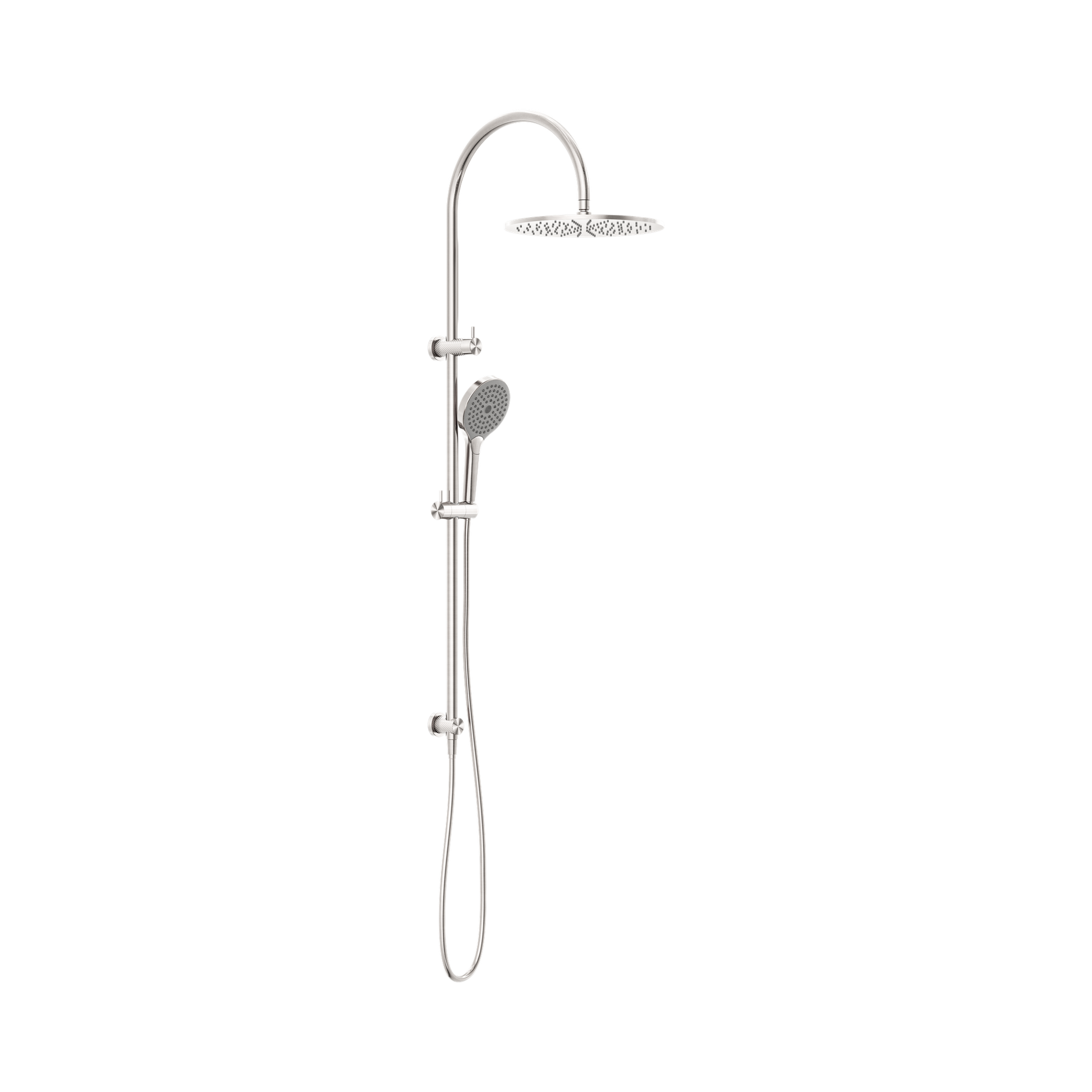 Nero Opal Twin Shower With Air Shower II, Brushed Nickel