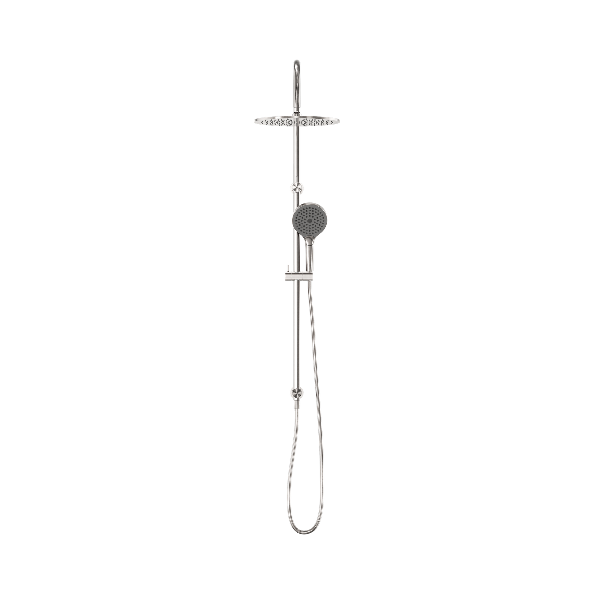 Nero Opal Twin Shower With Air Shower II, Brushed Nickel