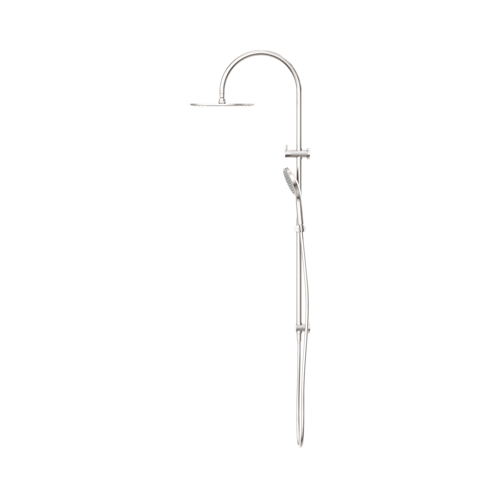 Nero Opal Twin Shower With Air Shower II, Brushed Nickel